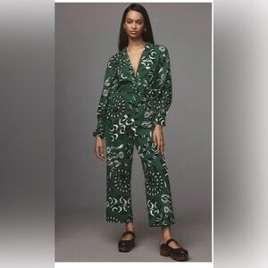 BNWT Farm Rio x Anthropologie printed jumpsuit L